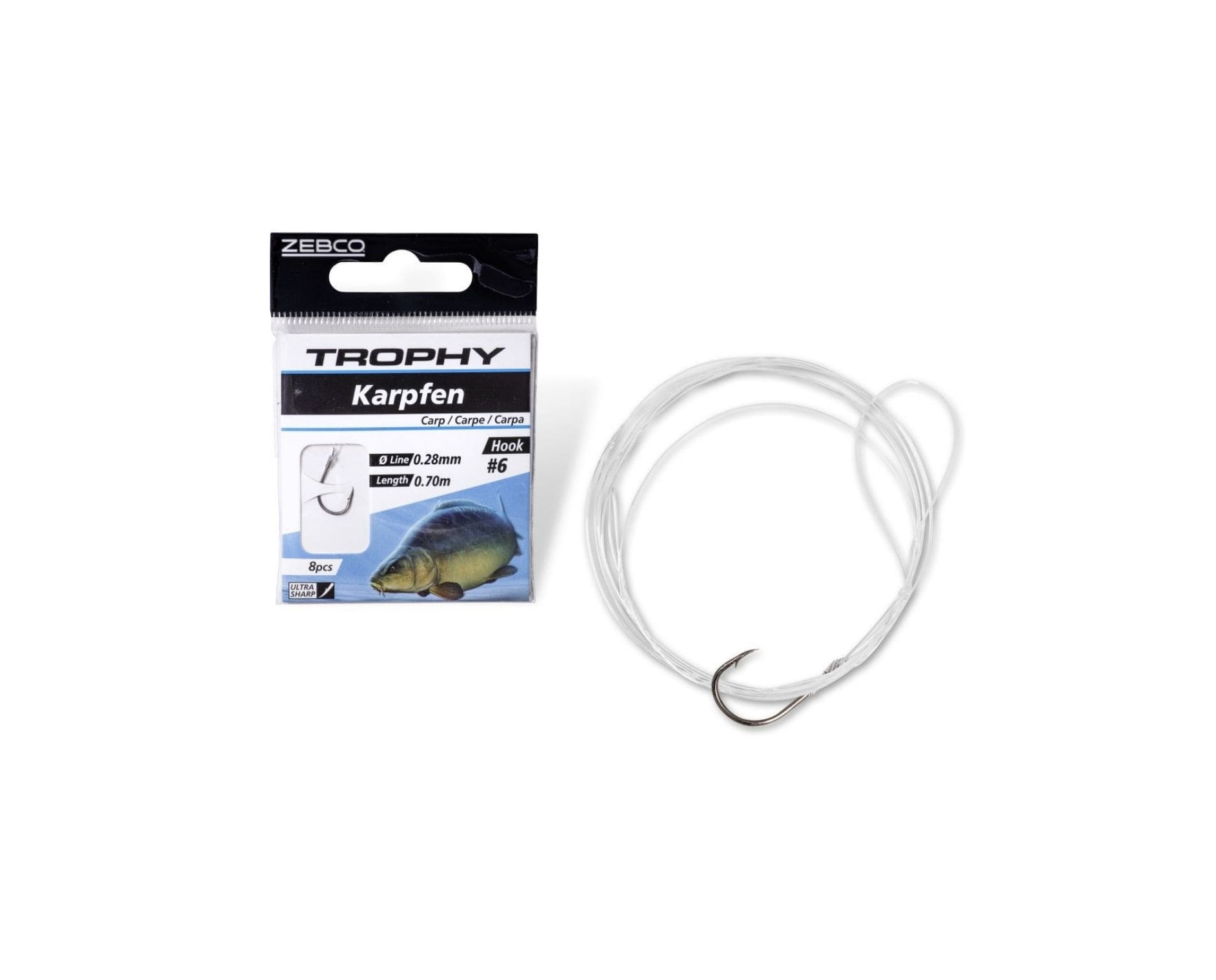 Navezani Trnki Zebco Trophy Carp Hook-to-Naylon